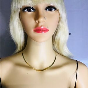 ❤️❤️Choker Flat  Collar Necklace for Women  Polished Gold Color Any occasion